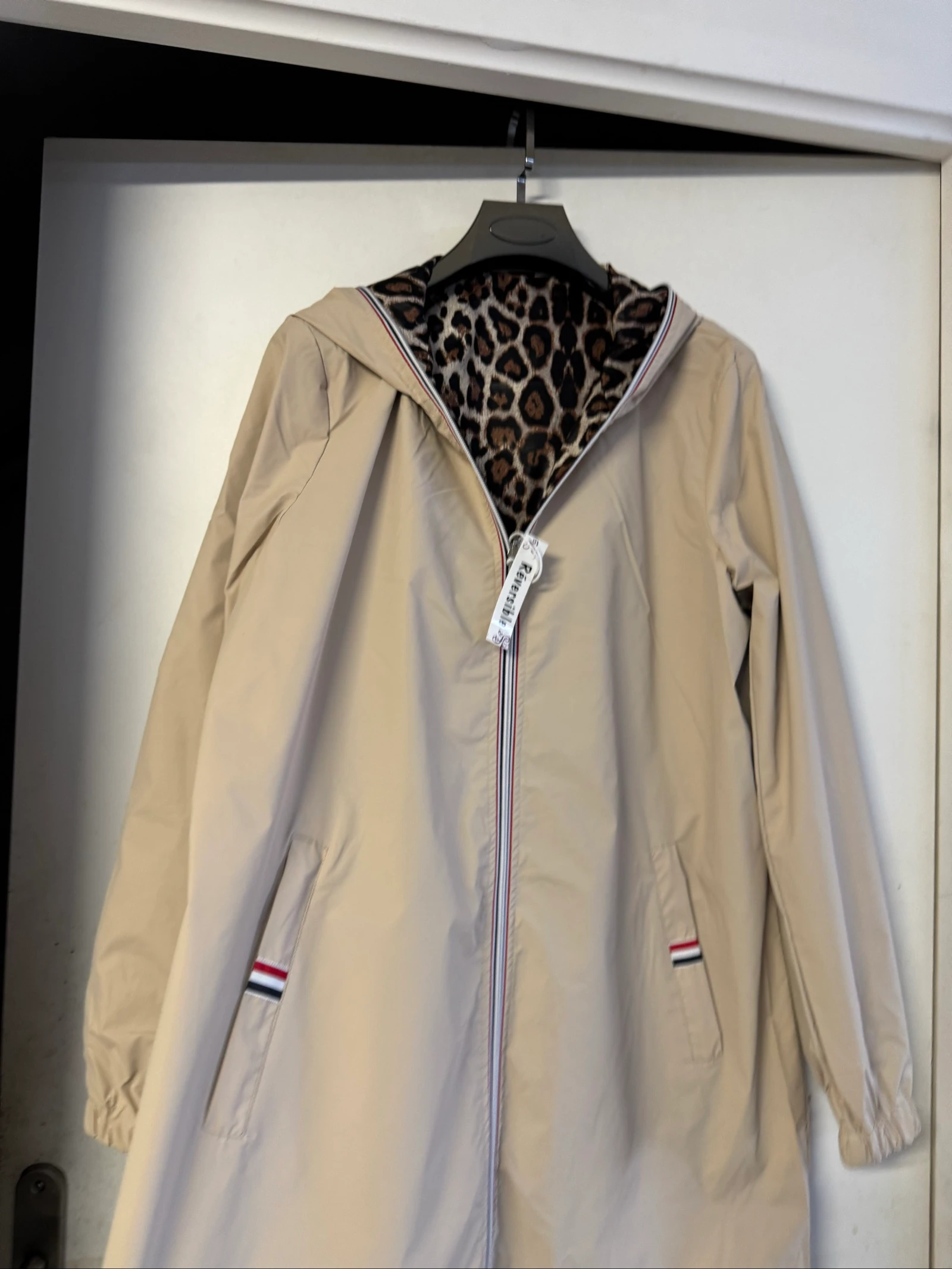 Reversible beige raincoat size m – photo 2